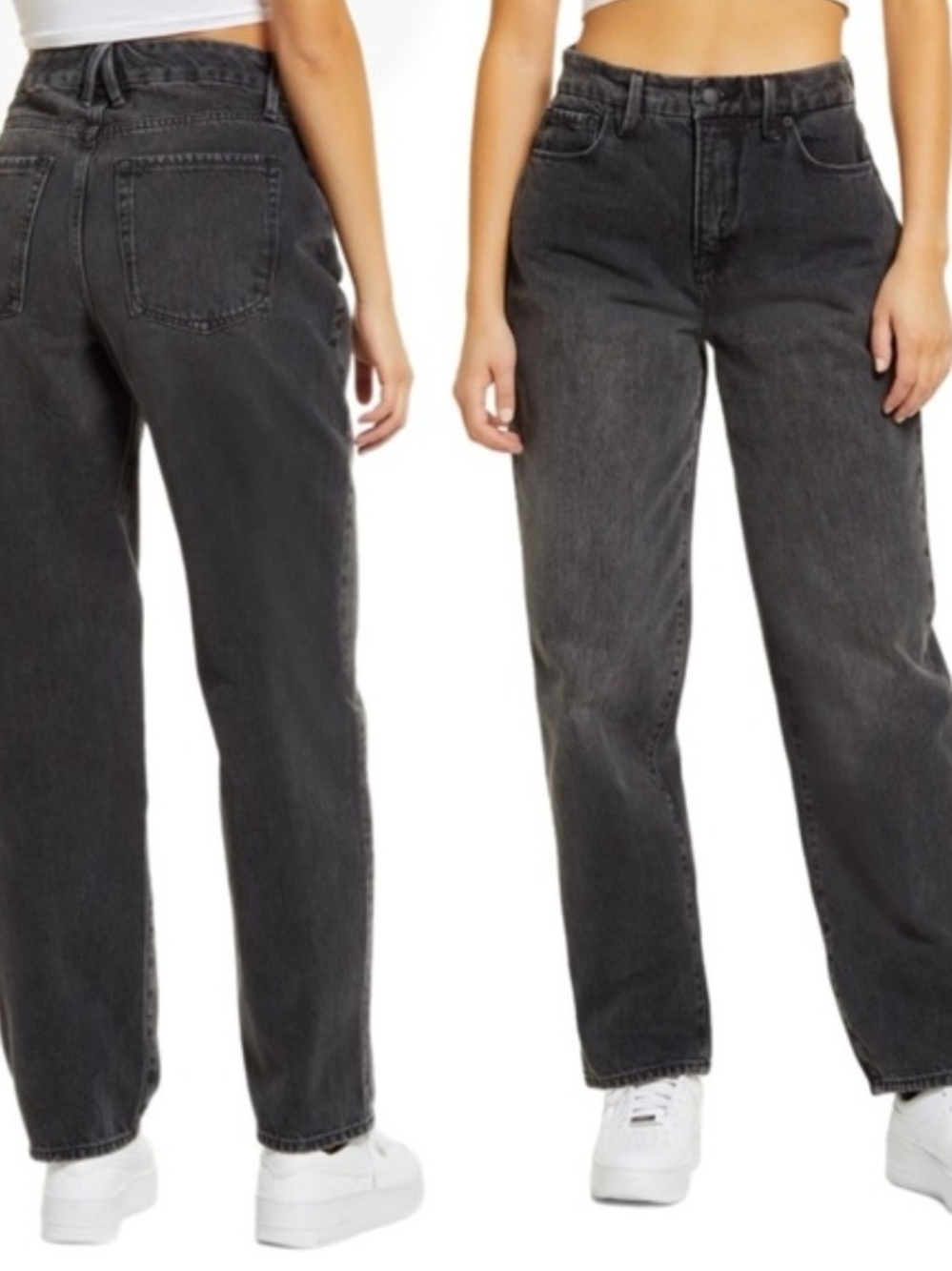 GOOD American  90s denim TROUSER | BLACK191